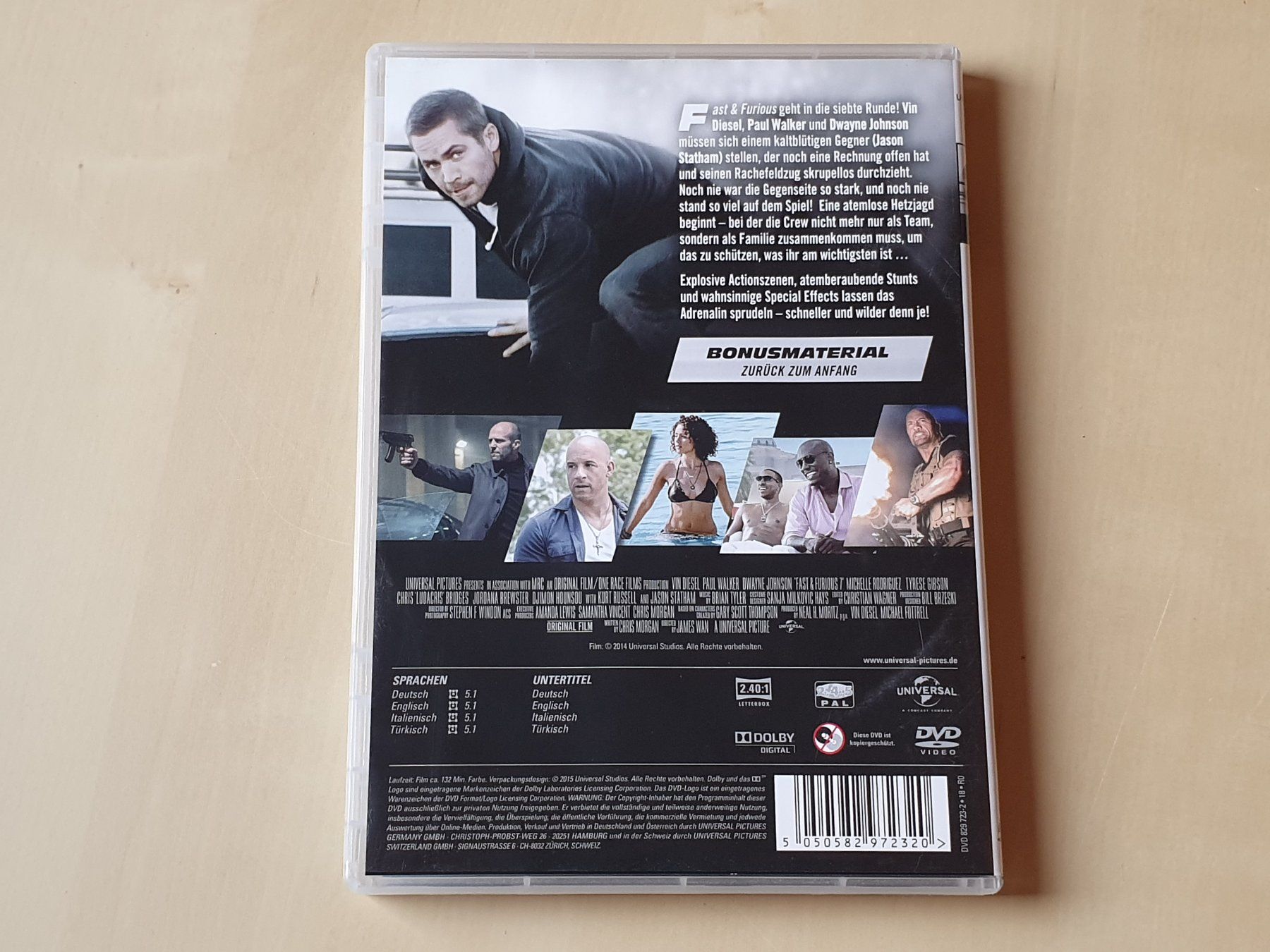 Alle DVDs: Fast & Furious 7 – Gebraucht aus Stansstad von collectorsshop 1