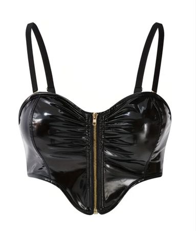 Glamour Top Buster di vinile-tg M/L-nuovo