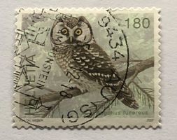 Nr. 1239 Dauermarken Einheimische Vögel Raufsskauz GESTEMPEL