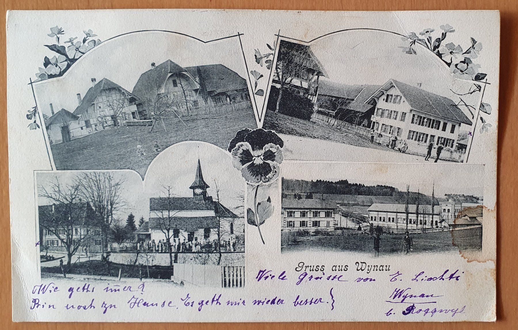 Cartoline postali: Gruss aus Wynau 1905 – Usato da Kreuzlingen venduto da Rschweiz1