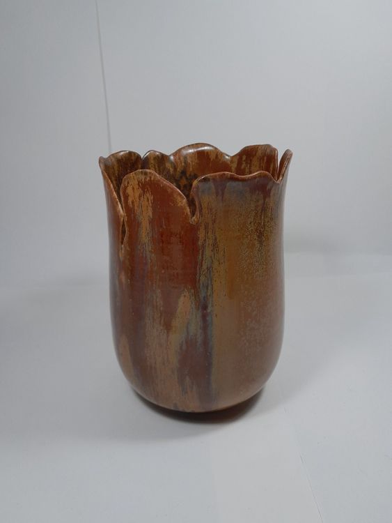 Denique Rustikale Keramikvase Im Vintage-Landhausstil – Hohe Bodenvase Für Terrakotta-Deko