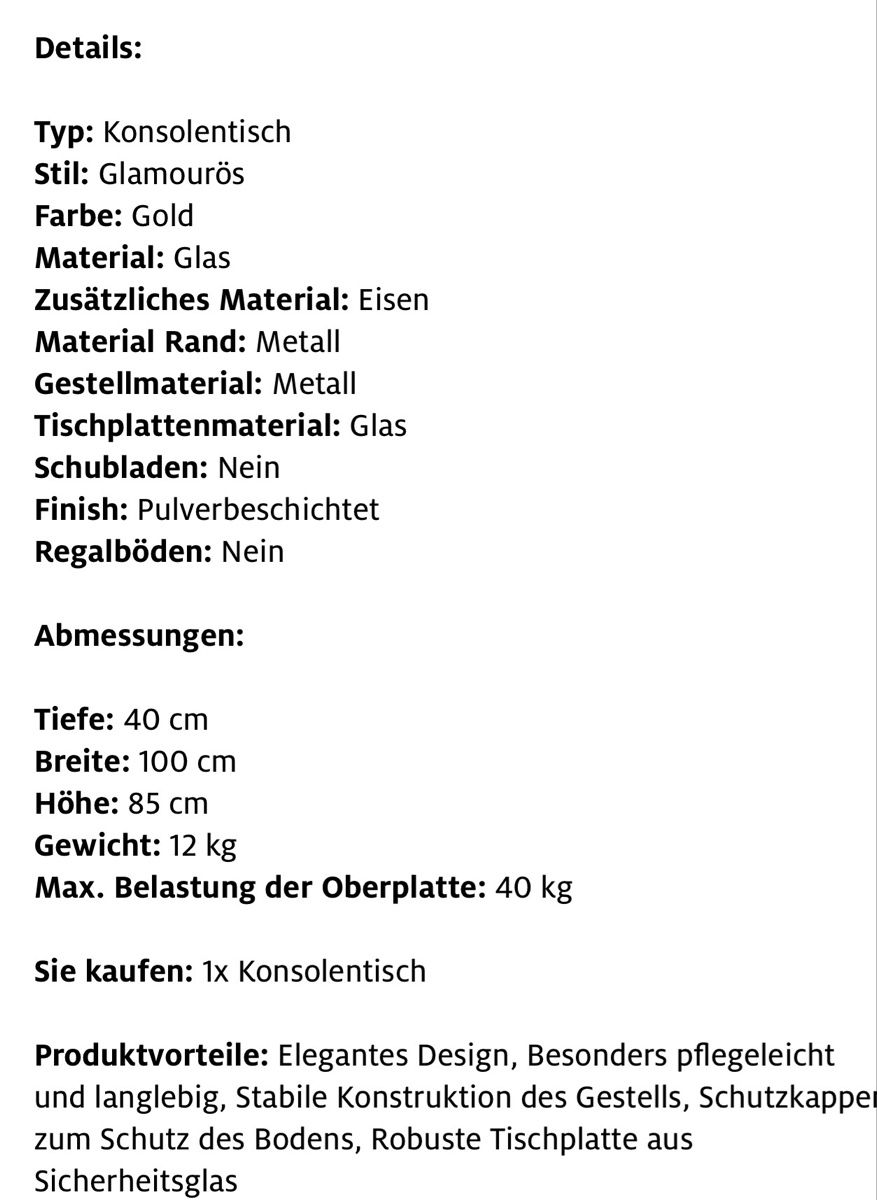 Commodes: Konsolentisch aus Glas – D'occasion à Rüfenacht BE par Users 1