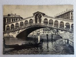 Ansichtskarte Venedig Rialtobrücke Ponte di Rialto antik