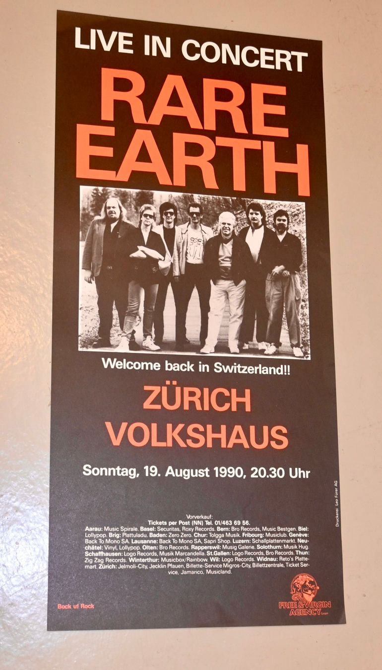 Dischi in vinile: RARE EARTH Concert Poster 1990 ORGINAL – Usato da Pfaffhausen venduto da mono_rec 2