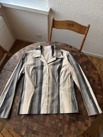 Vintage Hirsch Bluse, gestreift, Gr. 40, Top Zustand!