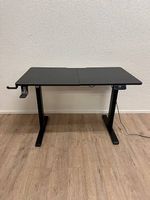 Höhenverstellbarer Schreibtisch schwarz von casaria