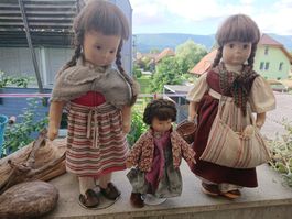 Antike Stoffpuppen, Handarbeit