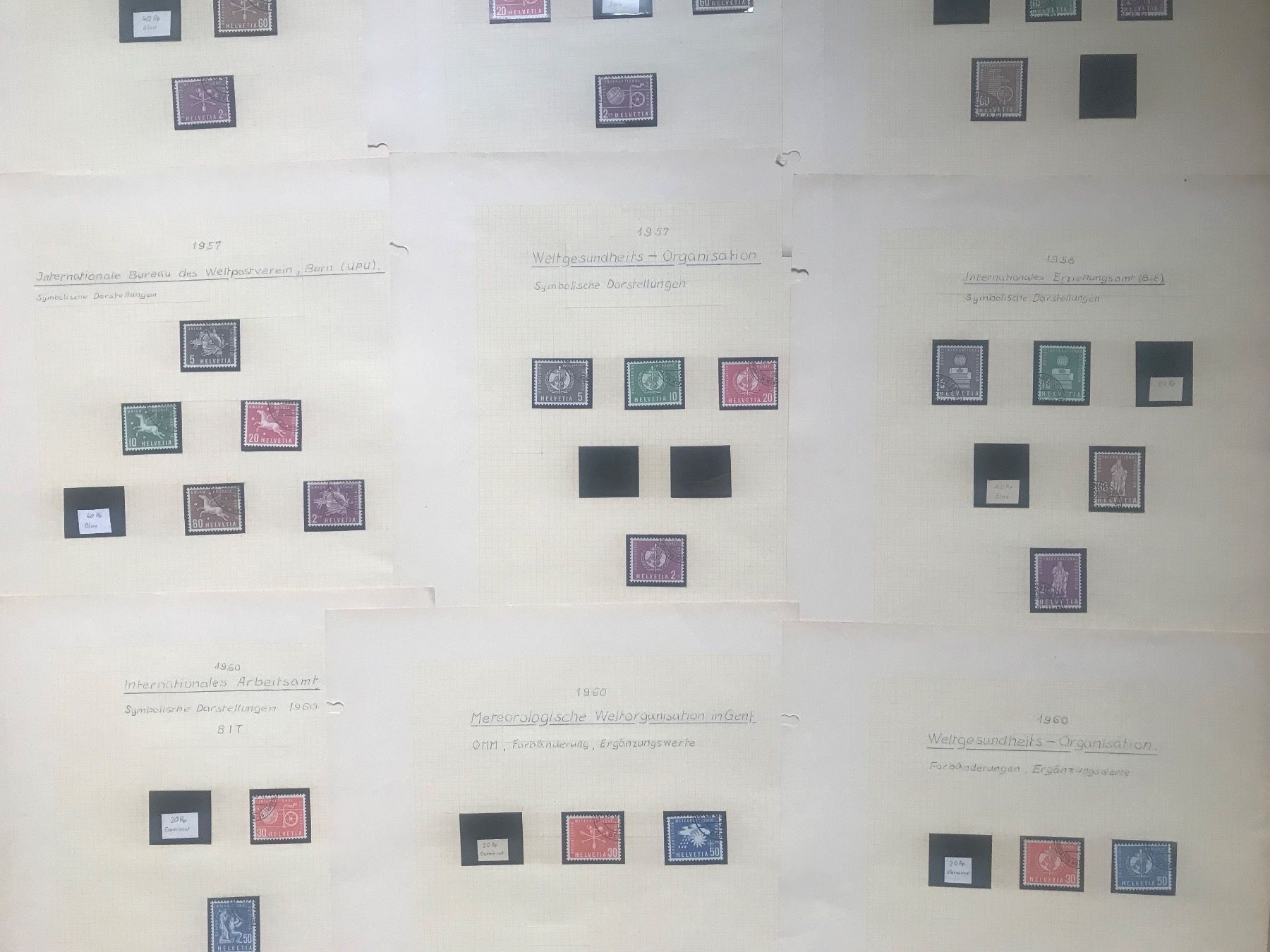 Tutti i francobolli: Lot Genfer Ämter ab 1956 – Usato da stäfa venduto da brandy66 2