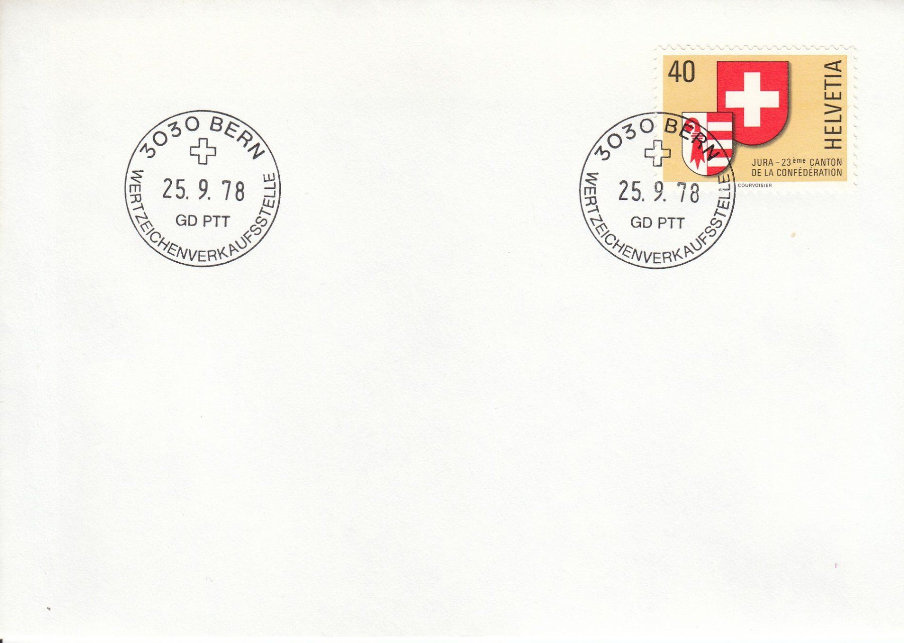 Tutti i francobolli: 1978 Gründung Kanton Jura FDC – Usato da Spreitenbach venduto da Mustang_1105