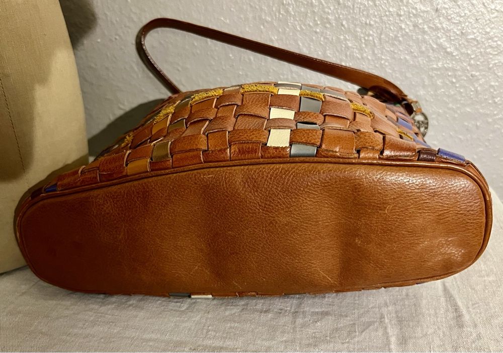 Piero Guidi Taschen für Damen: Sac à main Piero Guidi vintage en cuir tressé multicolore. – Neu (gemäss Beschreibung) aus Genève von DELIRBEADS 7