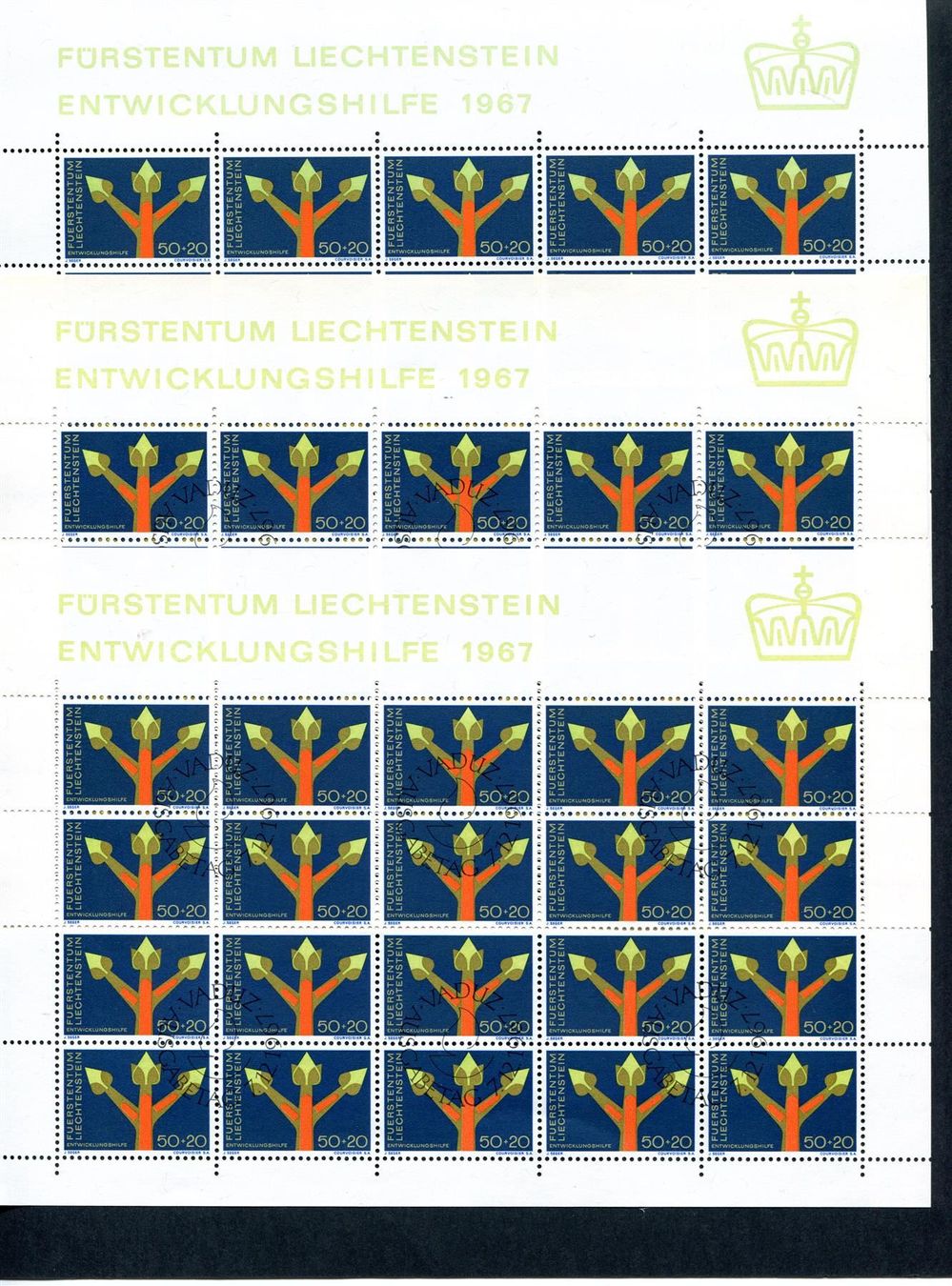 Tutti i francobolli: 1967 Entwicklungshilfe W 33 im Bogen – Nuovo (secondo la descrizione) da Winterthur venduto da Kyoung