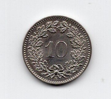 Tutti le monete: (2217) 10 Rappen 1884, Super, stgl – Usato da Rüthi (Rheintal) venduto da erdnuessli1