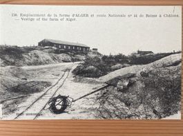 Antike Ansichtskarte, "Route Nationale No 44" bei Reims
