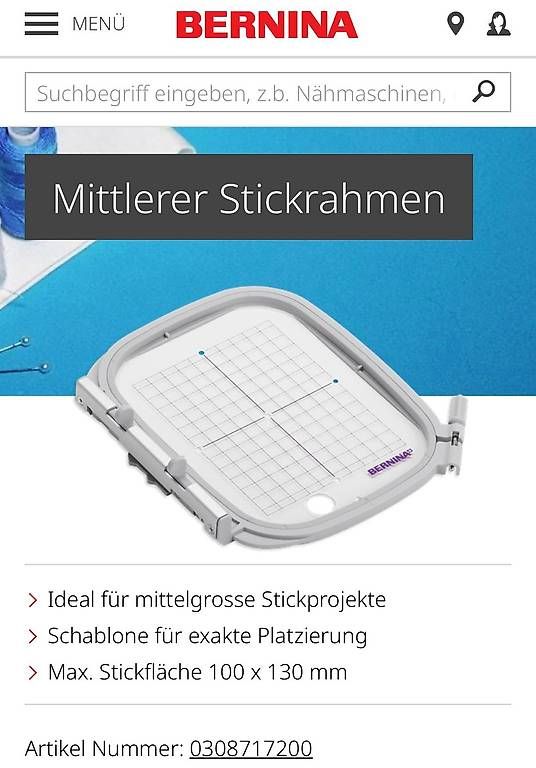 Stickrahmen: Bernina Stickrahmen klein Griff Adapter 20mm – Gebraucht aus Münchenbuchsee von heinz-5 2