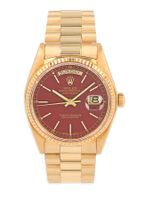 Rolex Day-Date 36 18038 Stella Dial Oxblood Red Mint Conditi
