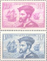 Frankreich 292-293 Jahrestag Landung J.Cartier in Kanada **