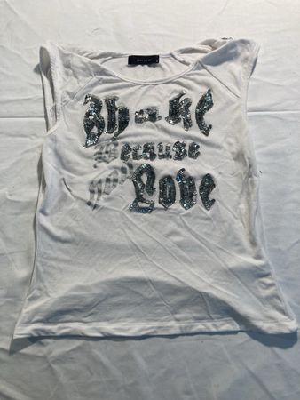 Vero Moda Shirt, Gr. S, weiss mit Pailletten - Top Zustand!