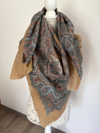 Grand foulard Paisley - Vintage - 140x140cm