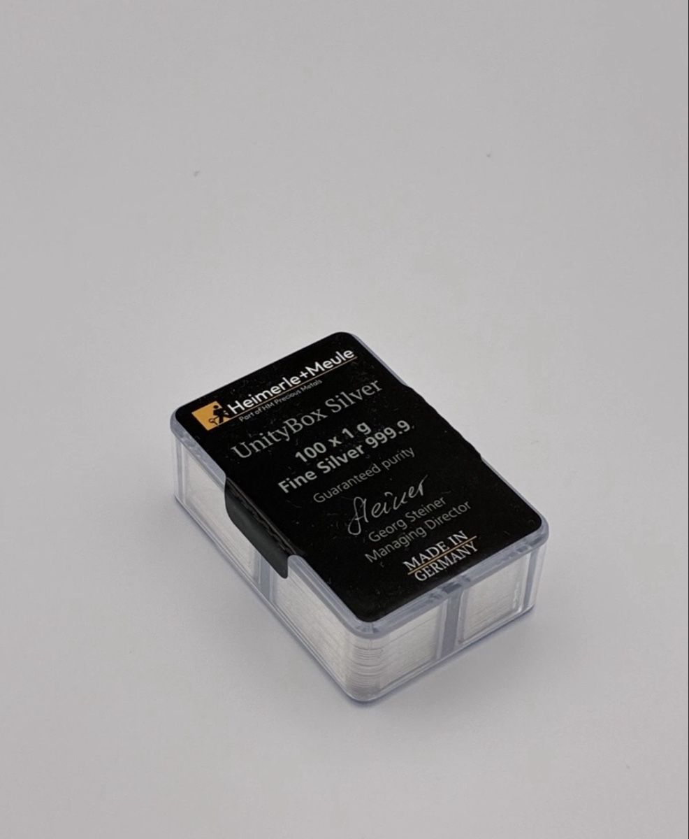 Metalli preziosi: Heimerle+Meule Silber | UnityBox | 100 x 1g – Nuovo e nell'imballaggio originale da Rothrist venduto da schnaeppchen 1