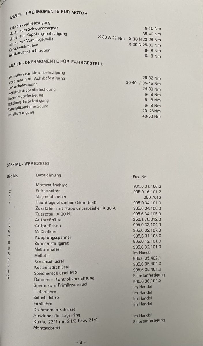 Puch Ciclomotori: Puch Original Handbuch X30 A/N – Usato da Schwadernau venduto da Spitz64 3