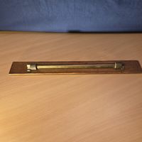 Antike Lieneal 1890 aus Holz, Messinstrument, alt.