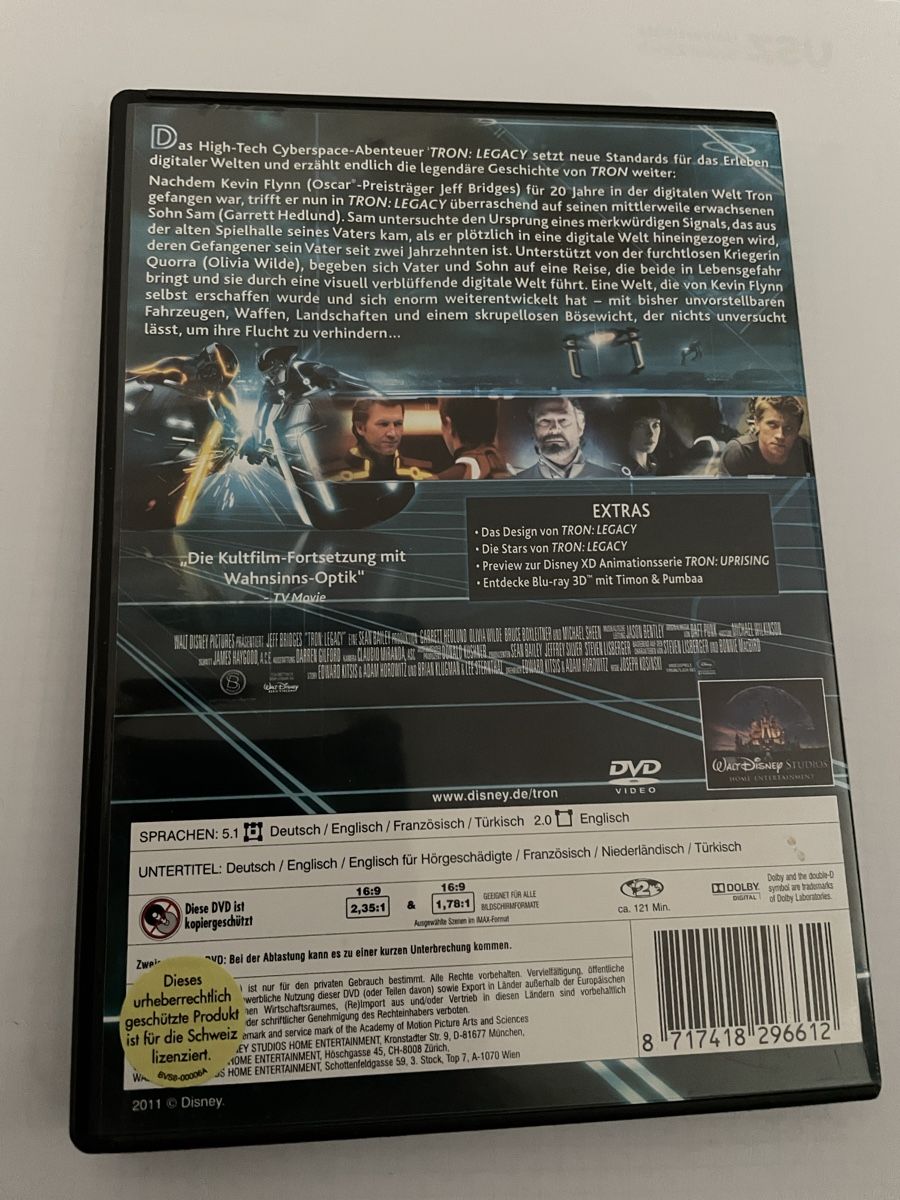 Alle DVDs: Tron Legacy – Gebraucht aus Winterthur von Cobraforce 1