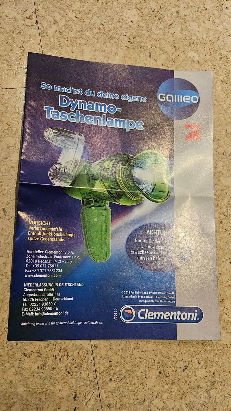 Clementoni Jouets: Spielzeug Dynamo Taschenlampe – Neuf (Voir description) à Münchenbuchsee par Yothu 3