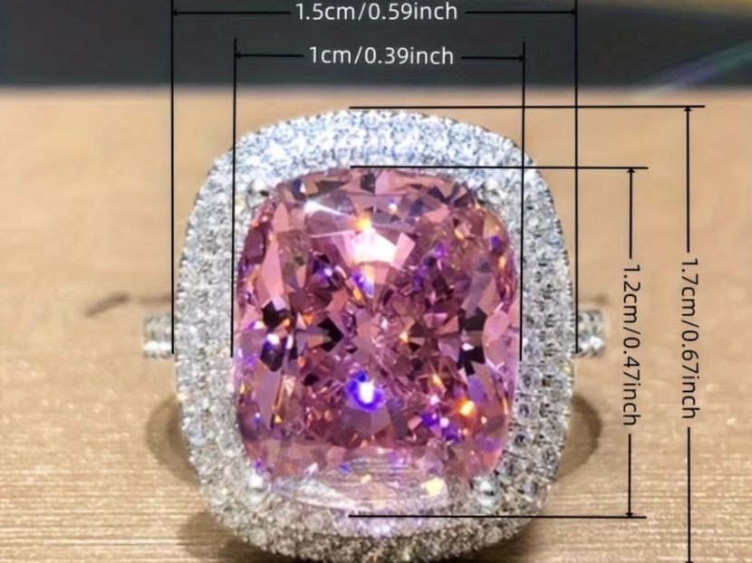 Ringe: Luxus Elegante Gr.18/8 Ring Farbe: Silber/Rosa – Neu (gemäss Beschreibung) aus Biel-Bienne von Roserosse13 8