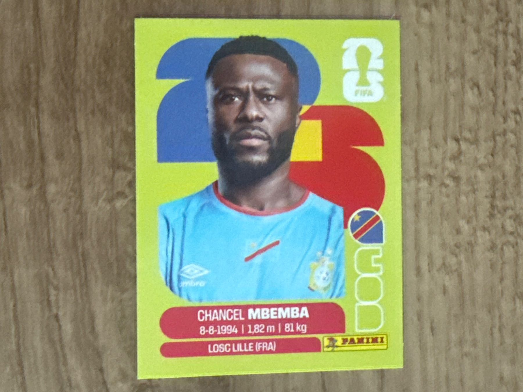 Panini Carte collezionabili: Panini FIFA World Cup 2026 Sticker Chancel Mbemba COD 6 – Usato da Glattbrugg venduto da Schweigmatt
