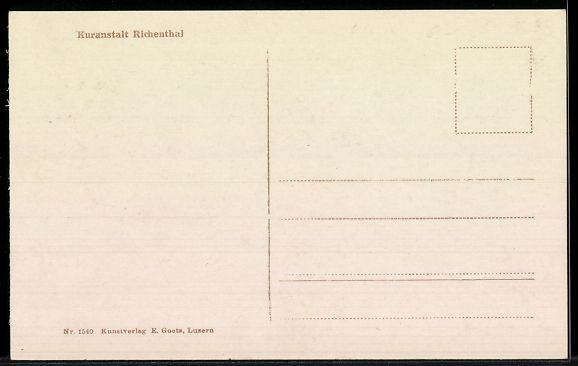 Cartoline postali: AK Richenthal, Kuranstalt – Usato da Berlin venduto da bartko-reher 1