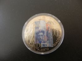Grosse Medaille 100 Franken Banknote Erstausgabe 1995