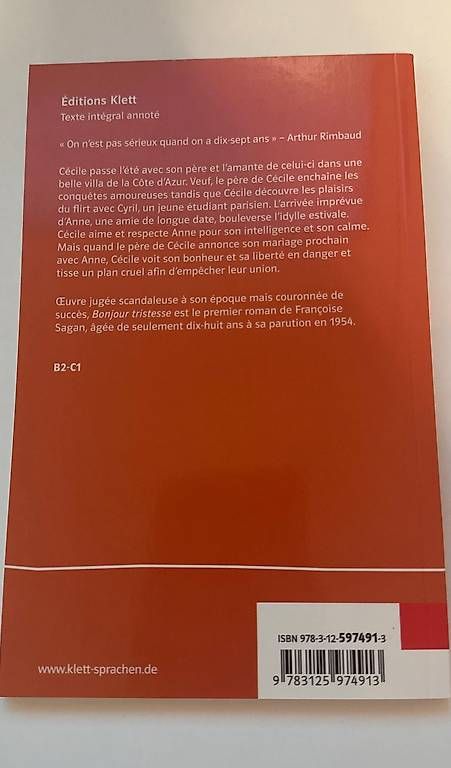 Bücher: Françoise Sagan: Bonjour tristesse – Gebraucht aus Schlieren von may_h2yx 1