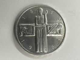 5 Fr. Silber Schweiz Rotes Kreuz 1963