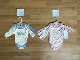 Baby Bodys Gr. 0-3 & 6-9 Monate, Langarm, Neu