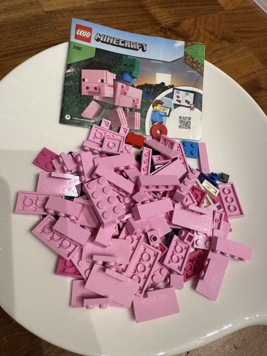Lego Giocattoli: Minecraft Lego BigFig Schwein 21157 – Usato da Diepoldsau venduto da Bluesky1