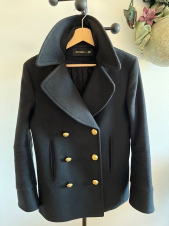 Giacca / cappotto corto / caban lana Balmain