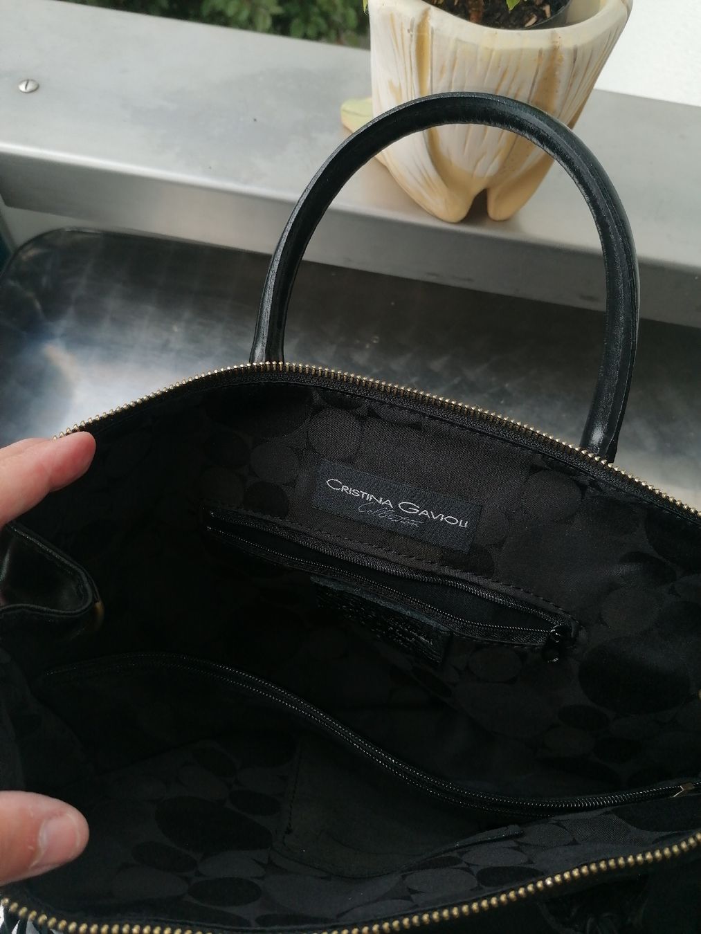 Borse da donna: SCHWARZE WILDLEDERTASCHE CRISTINA GAVIOLI – Usato da Pratteln venduto da ThereseZ 3
