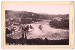 Fotografie Laufen, Ortsansicht mit Rhein