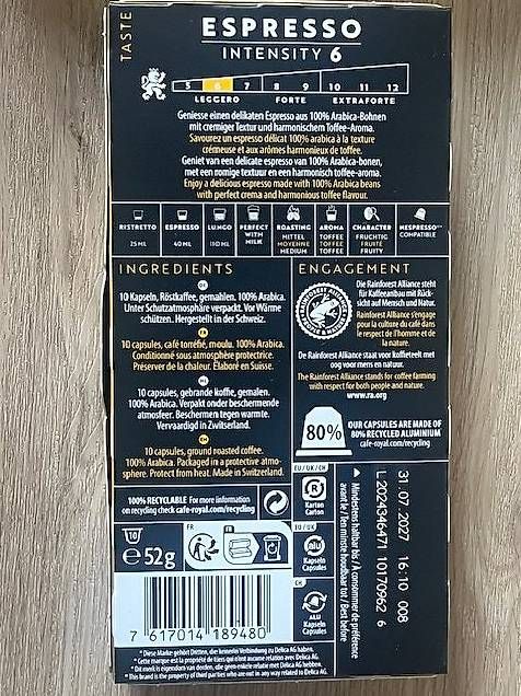 Café Royal Cibi & Specialità: Cafe Royal Kapseln – Nuovo e nell'imballaggio originale da Huttwil venduto da Bora40 2