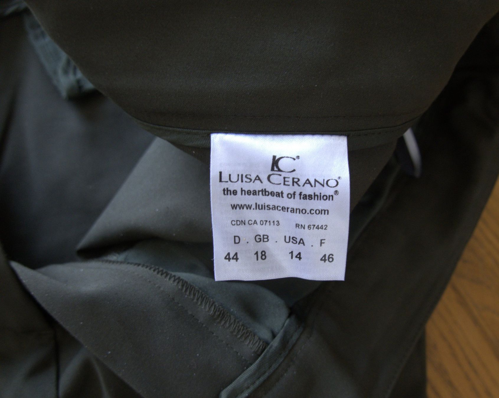 Hosen: Hose Luisa Cerano Olivgrün – Gebraucht aus Rheinfelden von bigi0956 1