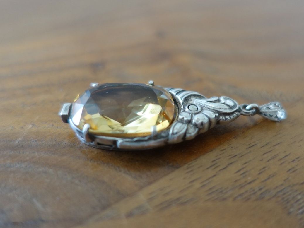 Ciondoli: Antiker Anhänger Silber mit grossem Stein – Usato da Oberrohrdorf venduto da BrightCrystal 3