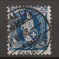 CH070d - Helvetia debout 70d  vollst. St-Gallen 11.8.1898