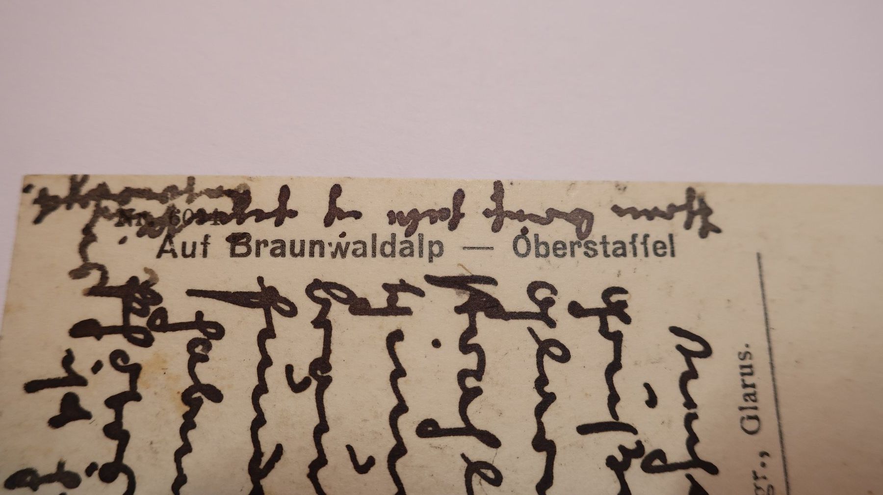 Ansichtskarten: Auf Braunwaldalp - Oberstaffel 1925 – Gebraucht aus Cormoret von Pascalll2001 4