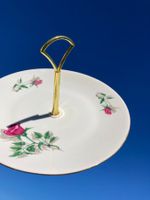 Etagere Rosenteller Goldrand Beisteller Anbietteller 60ties