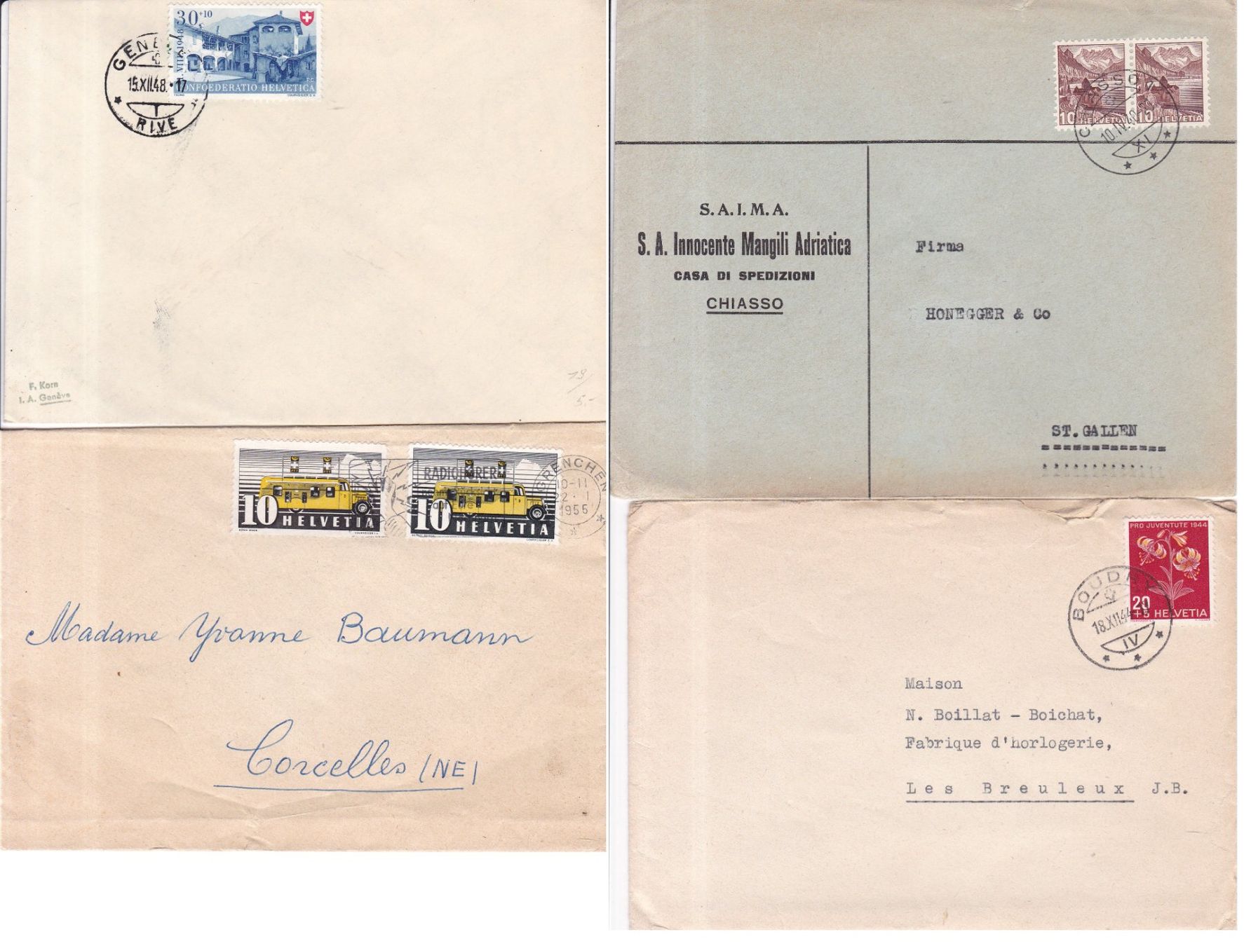 Tutti i francobolli: 40 Stk. Alte CH Briefe, Karten, FDCs etc. – Usato da Münchwilen AG venduto da Nesar 5