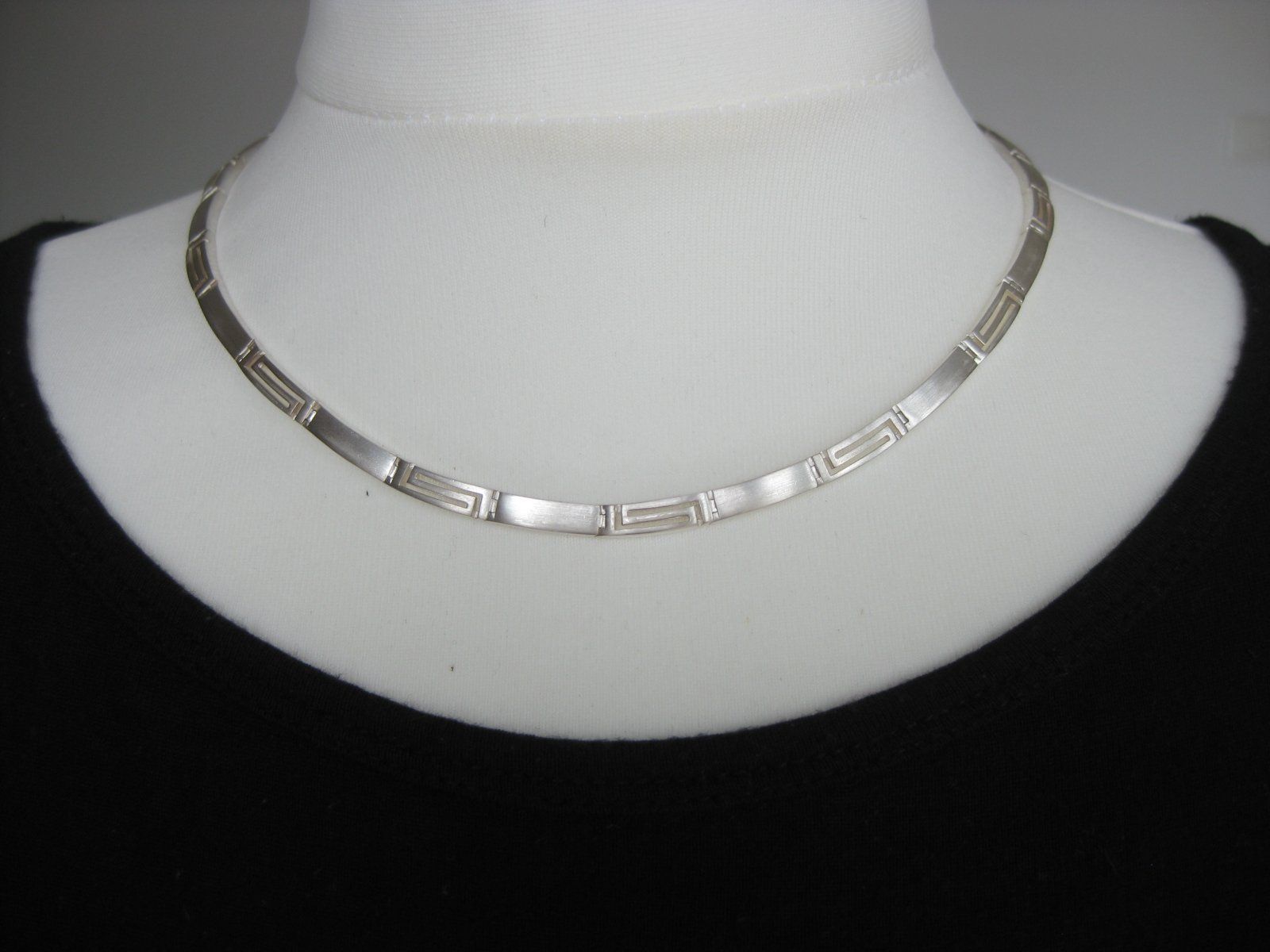 Catenine: Vintage Kette Collier Silber 925 Labyrinth Muster 45 cm – Usato da Ermatingen venduto da Decovin 2