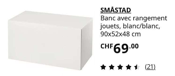 Ikea Cassapanche: Coffre à jouet IKEA blanc – Usato da Le Mont-Pèlerin venduto da pascale.ergo