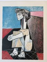 Lithographie Pablo Picasso femme assise style moderne