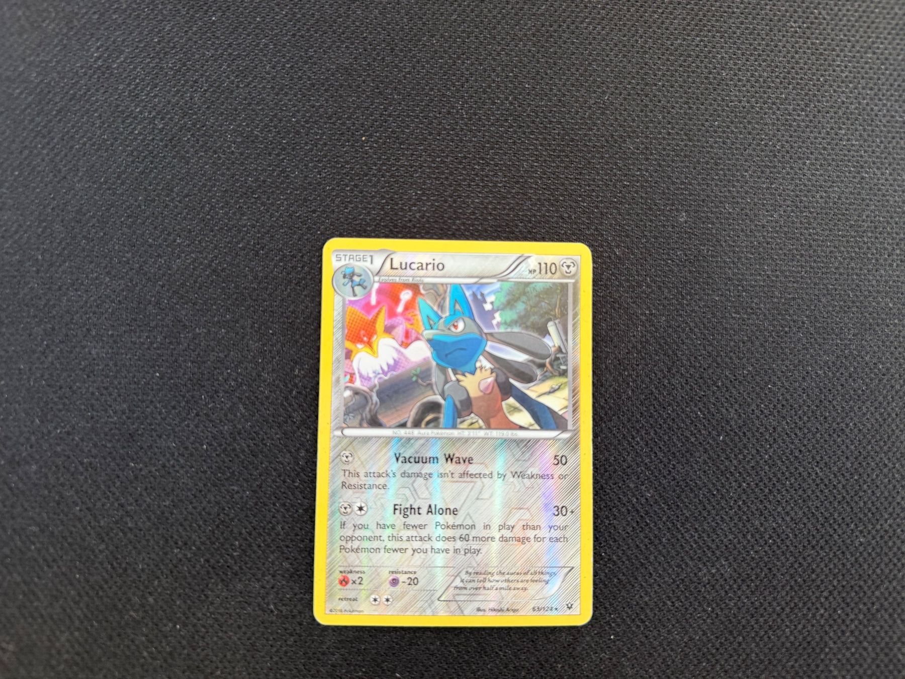 Pokémon Carte collezionabili: Lucario 63/124 – Usato da Zürich venduto da mountainwizard00