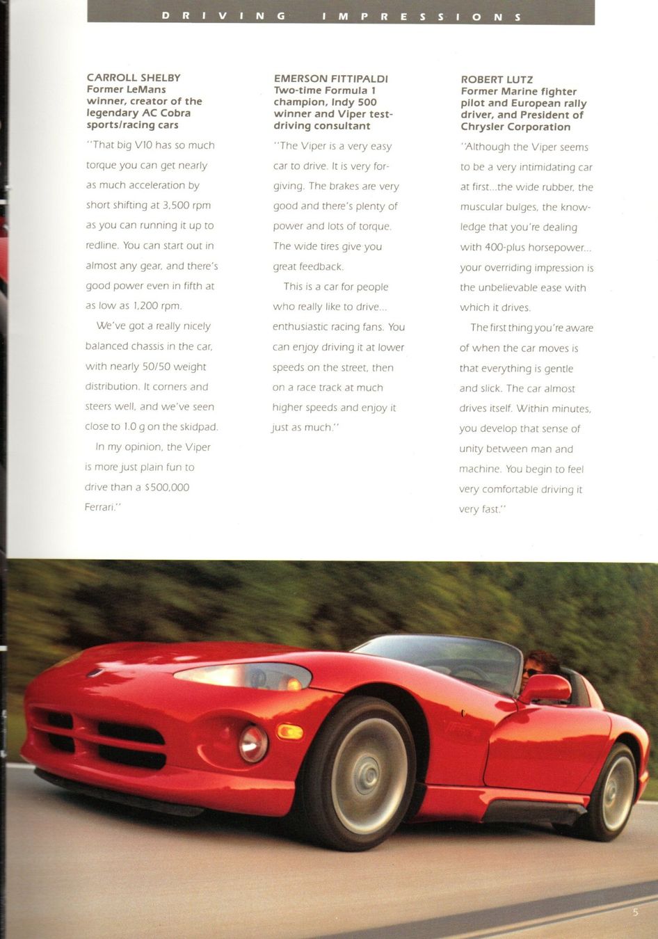 Chrysler Automobili: Chrysler (Dodge) Viper - Originalprospekt – Nuovo (secondo la descrizione) da Malans GR venduto da Chueche427 2
